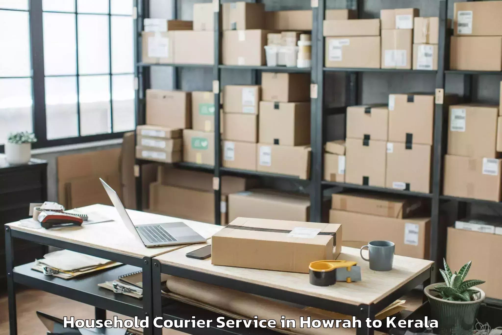 Reliable Howrah to Thachanattukara Household Courier